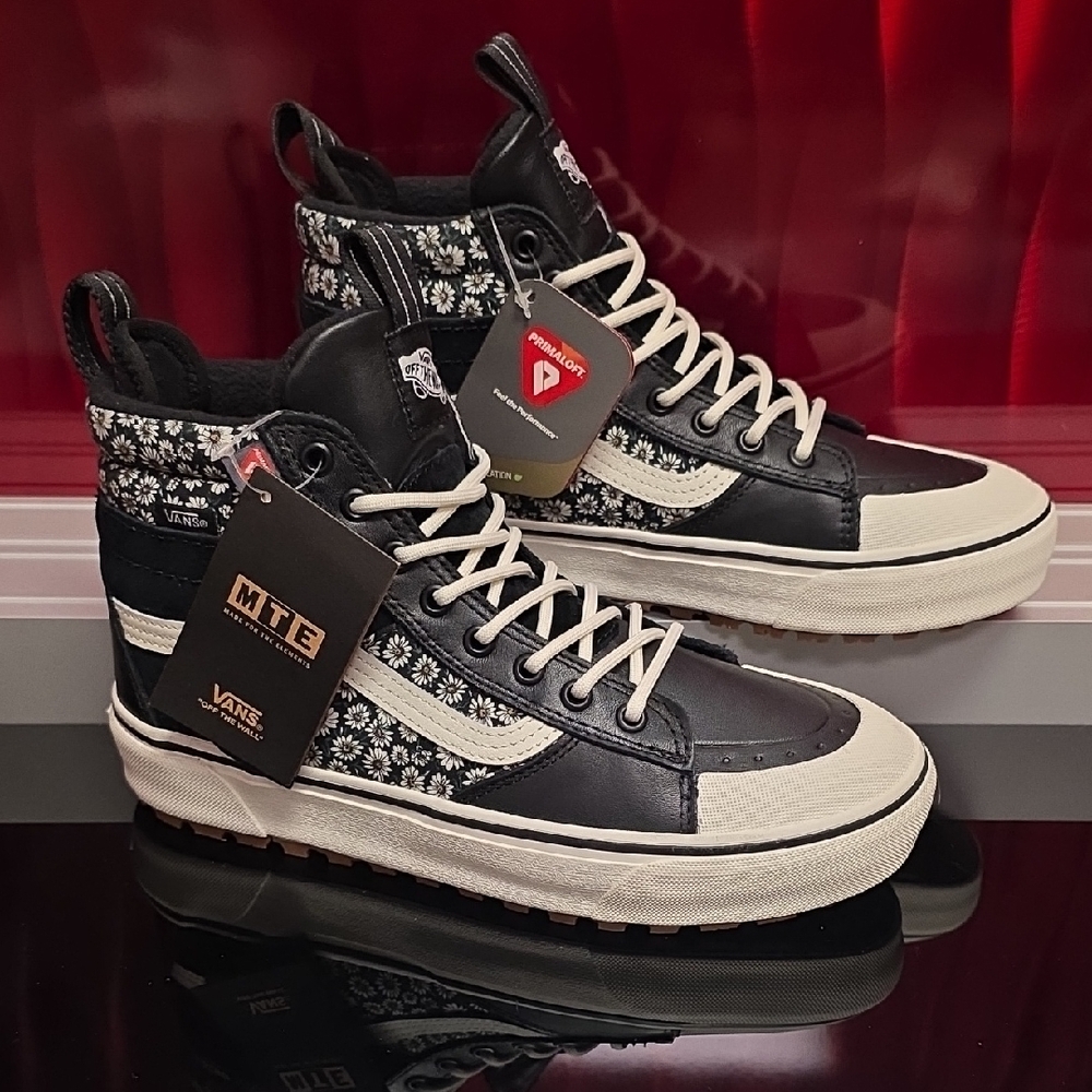 Vans Sk8 Hi MTE 2 Black Floral Men’s 8 Women’s 9.5 New With Box New